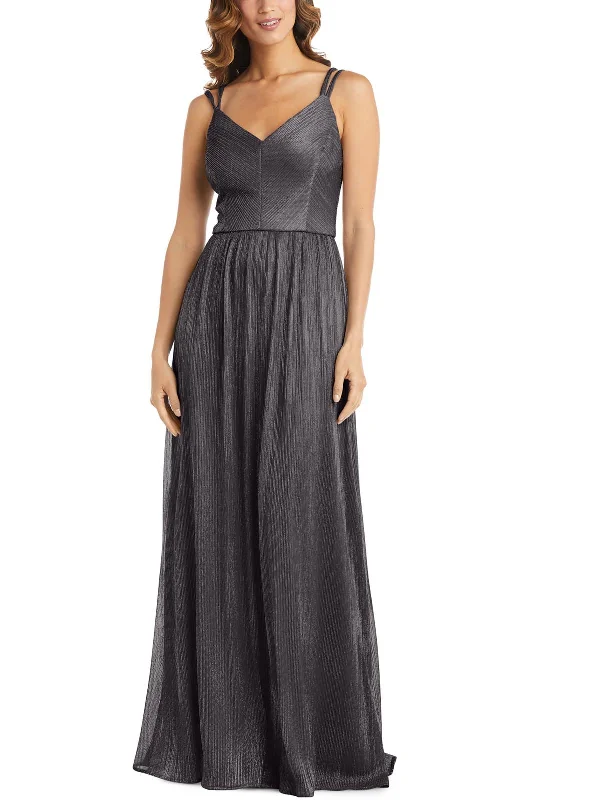 Womens Metallic Maxi Evening Dress Tunics Prom sequined