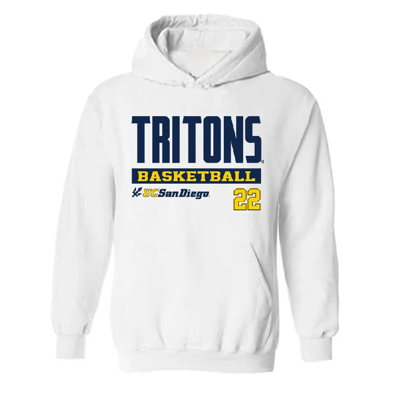 UCSD - NCAA Women's Basketball : Gracie Gallegos - Classic Fashion Shersey Hooded Sweatshirt Hoodie with Monochrome Minimalist Simple UCSD - NCAA Women's Basketball : Gracie Gallegos - Classic Fashion Shersey Hooded Sweatshirt Hoodie with Monochrome Minimalist Simple