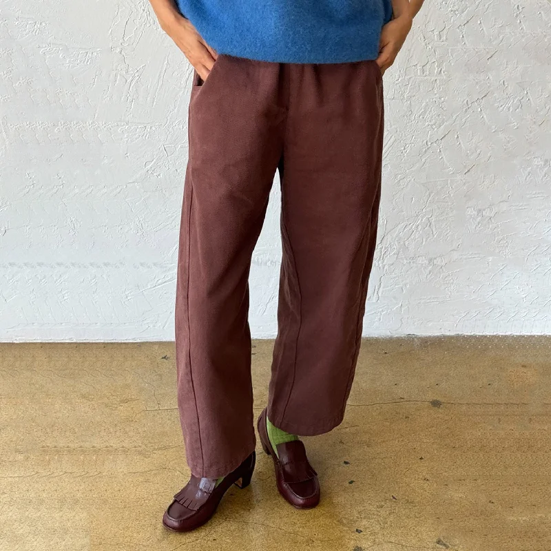 Womens Cotton Arc Pants - Chocolate Stretch Fit Pants