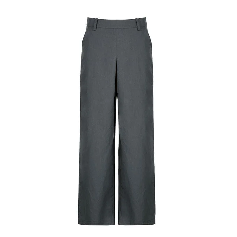 Zip-up wide leg medium rise pant Comfy Zip-Up Pants