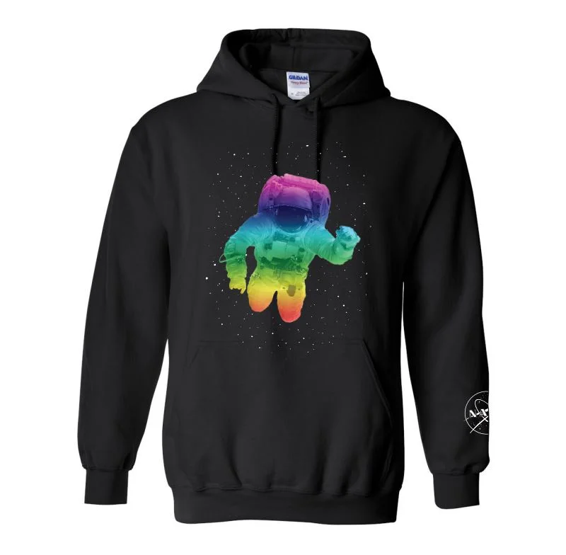 Astronaut Spectrum Hoodie Hoodie with Camouflage Military Edgy