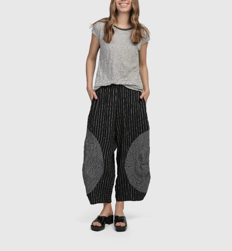 Alembika Pants -  Olympus Pants, Stripes Stylish Paperbag Waist Pants