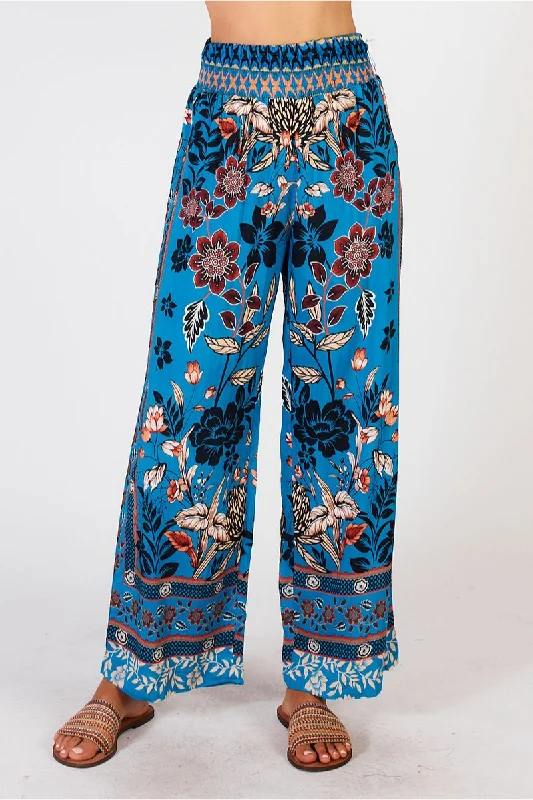 Lula Soul Palermo Pant Steel Blue Classic Straight Pants
