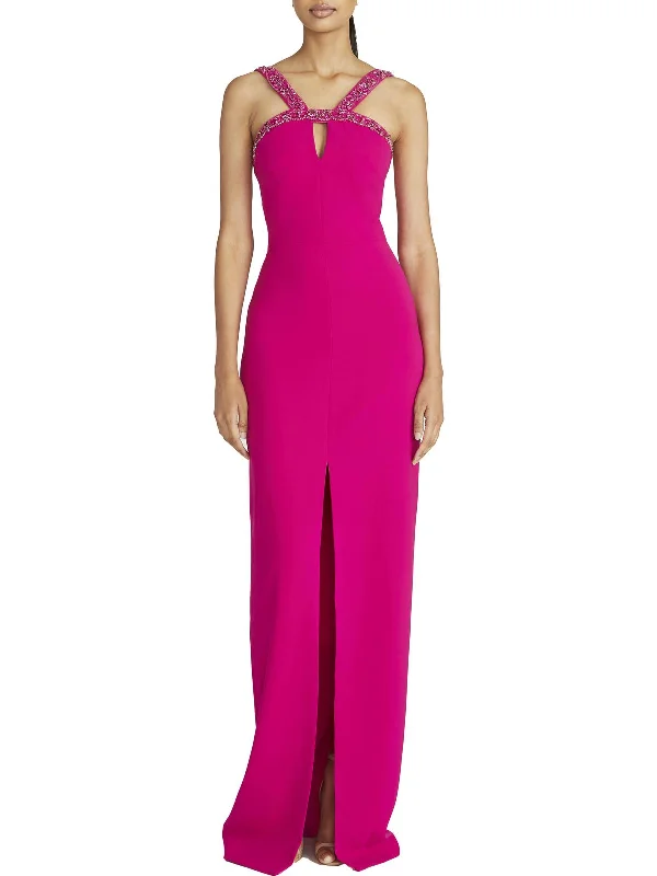 Womens Embellished Long Evening Dress Tunics Winter warm