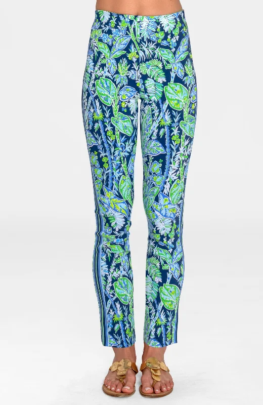 Gretchen Scott Gripeless Pull On Pant - Vintage Vine Classic Navy Formal Linen Trousers