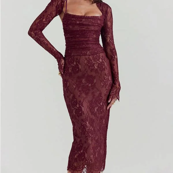 Elegant Print Sexy Long Dress For Women Tunics Floral girly