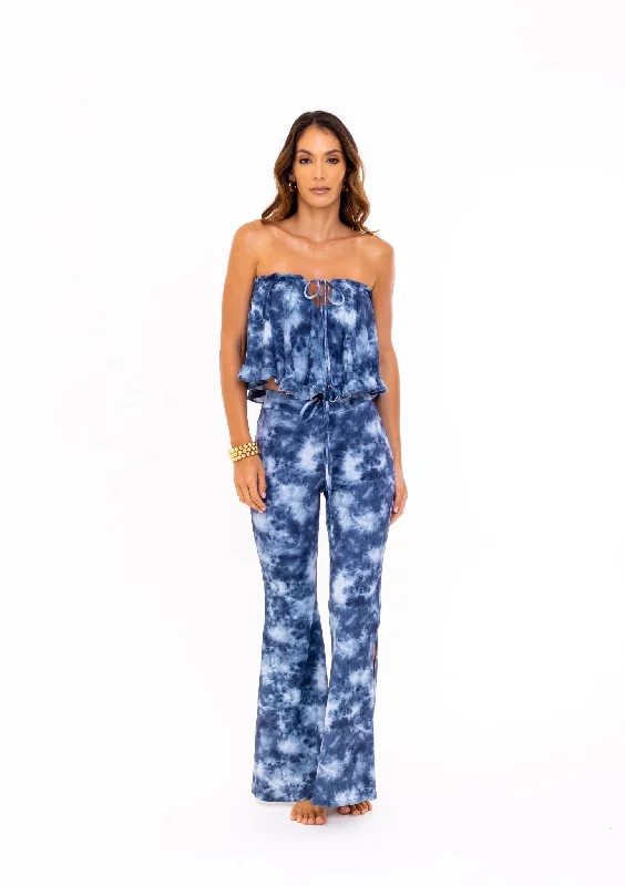 Bardot Grey Tie Dye Lounge Pants Trendy Palazzo Pants