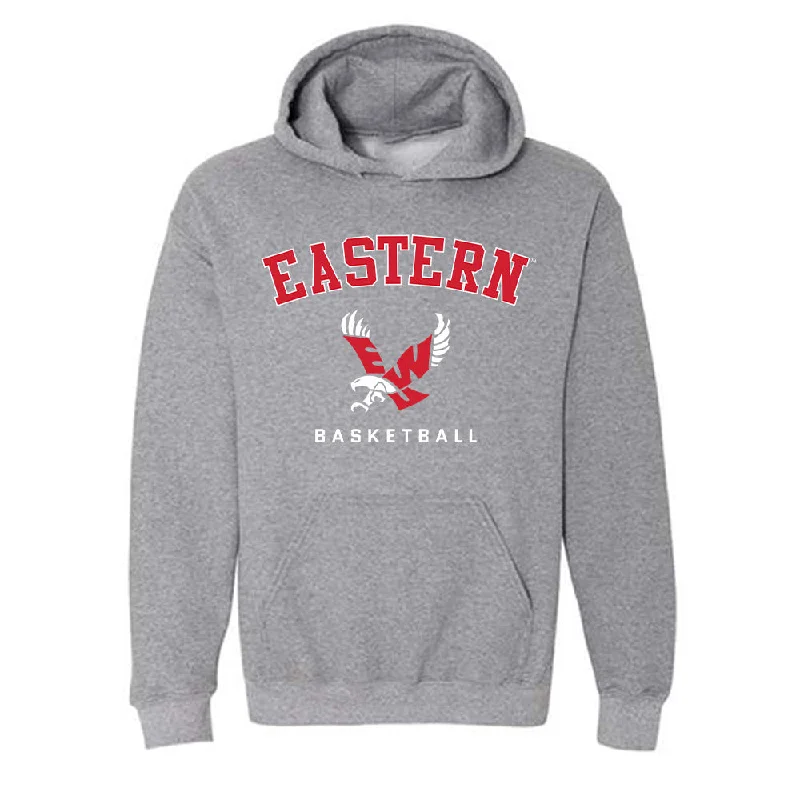 Eastern Washington - NCAA Women's Basketball : Ella Gallatin - Classic Shersey Hooded Sweatshirt Hoodie with Drawstring Waist Adjustable Fitted Eastern Washington - NCAA Women's Basketball : Ella Gallatin - Classic Shersey Hooded Sweatshirt Hoodie with Drawstring Waist Adjustable Fitted