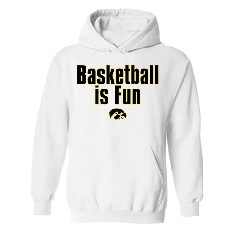 Iowa - NCAA Women's Basketball : Lucy Olsen - Hooded Sweatshirt Hoodie with Side Slits Relaxed Casual Iowa - NCAA Women's Basketball : Lucy Olsen - Hooded Sweatshirt Hoodie with Side Slits Relaxed Casual