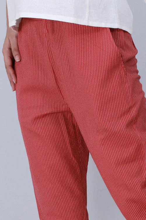 Dharan 'Coral Narrow Pant' Coral Woven Pants Sleek Black Pants