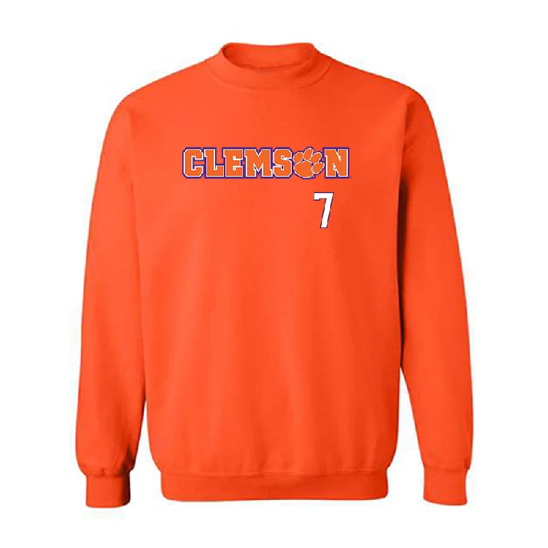 Clemson - NCAA Women's Basketball : Summah Evans - Classic Shersey Crewneck Sweatshirt Hoodie with Drop Shoulder Relaxed Streetwear Clemson - NCAA Women's Basketball : Summah Evans - Classic Shersey Crewneck Sweatshirt Hoodie with Drop Shoulder Relaxed Streetwear