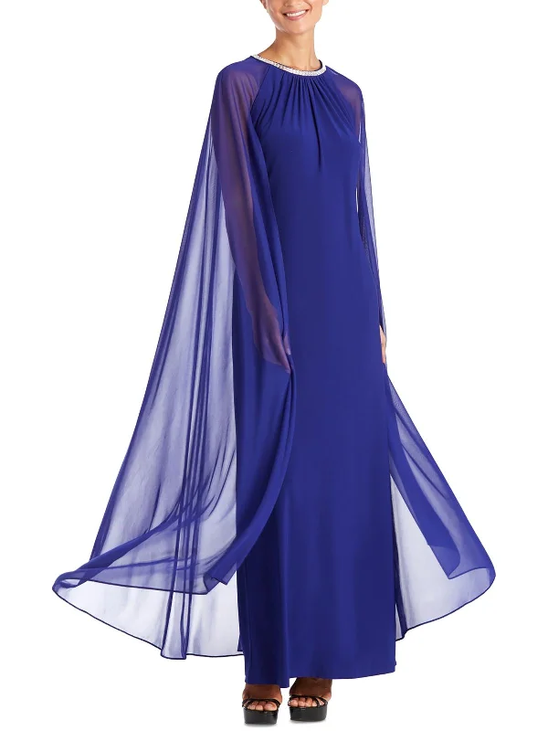 Womens Embellished Cape Sleeve Evening Dress Tunics Practical durable