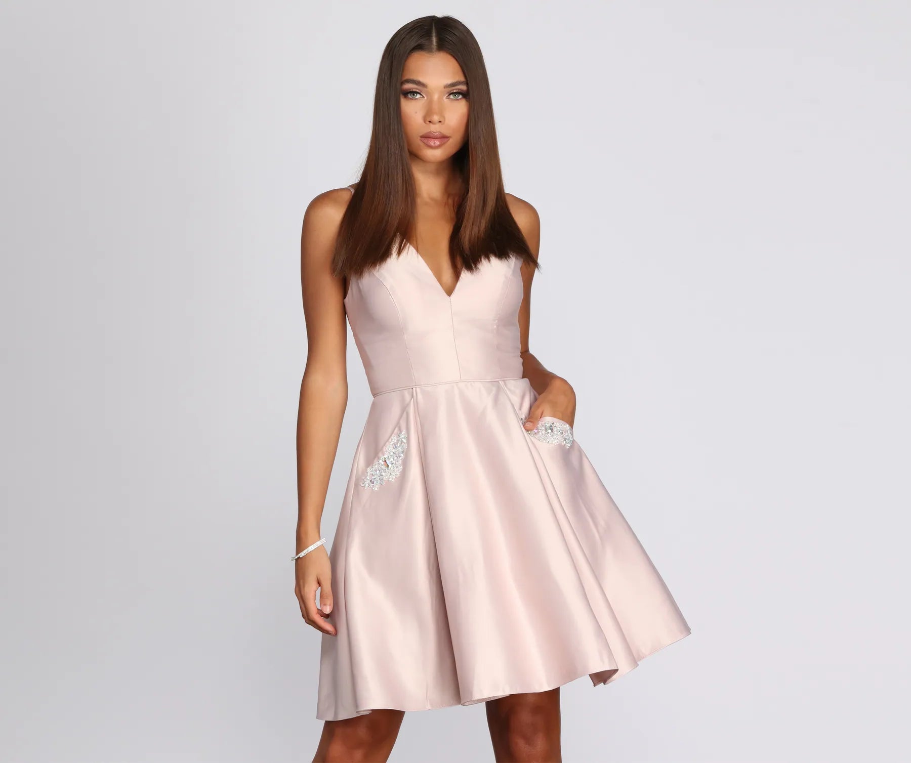 River Formal Satin Party Dress Tunics Timeless classic