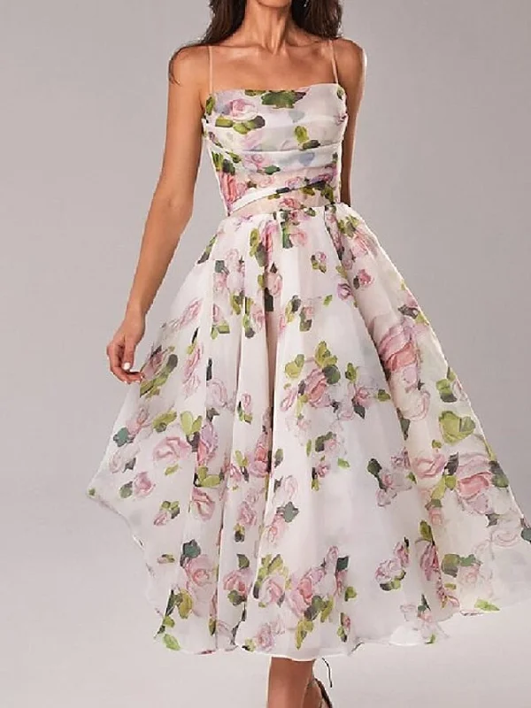 Women's Party Dress Wedding Guest Slip Dress Midi Dress Green Purple Pink Sleeveless Floral Print Spring Summer Spaghetti Strap Modern Party XS S M L XL XXL Tunics Practical easy-care Women's Party Dress Wedding Guest Slip Dress Midi Dress Green Purple Pink Sleeveless Floral Print Spring Summer Spaghetti Strap Modern Party XS S M L XL XXL Tunics Practical easy-care