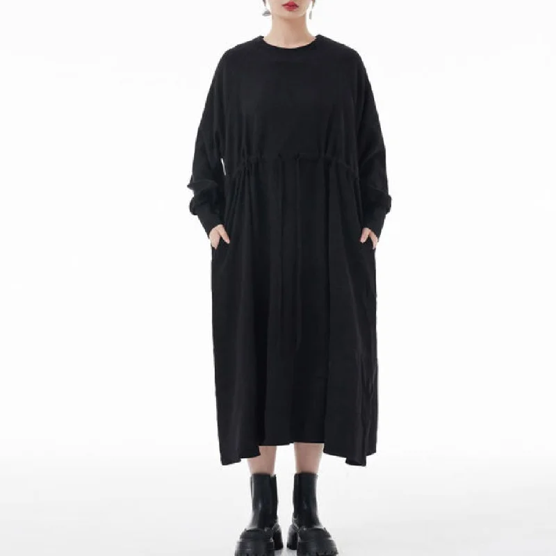 Women's Elegant A-line Long Dress Tunics Velvet soft