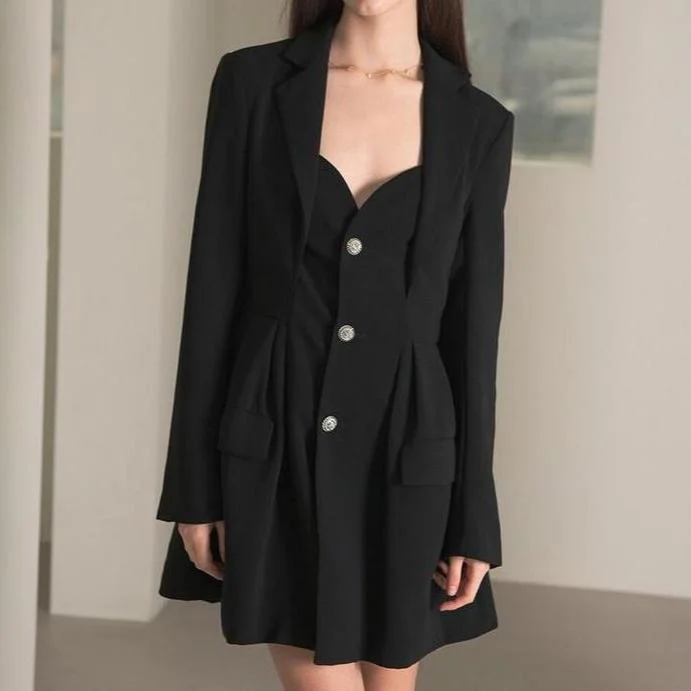 Chic Holiday Sweetheart Neck High Waist A-Line Dress Tunics Office stylish
