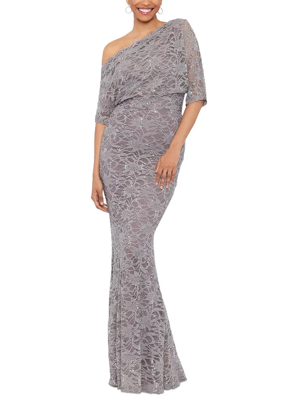 Womens Sequined One Shoulder Evening Dress Tunics Favorite customer