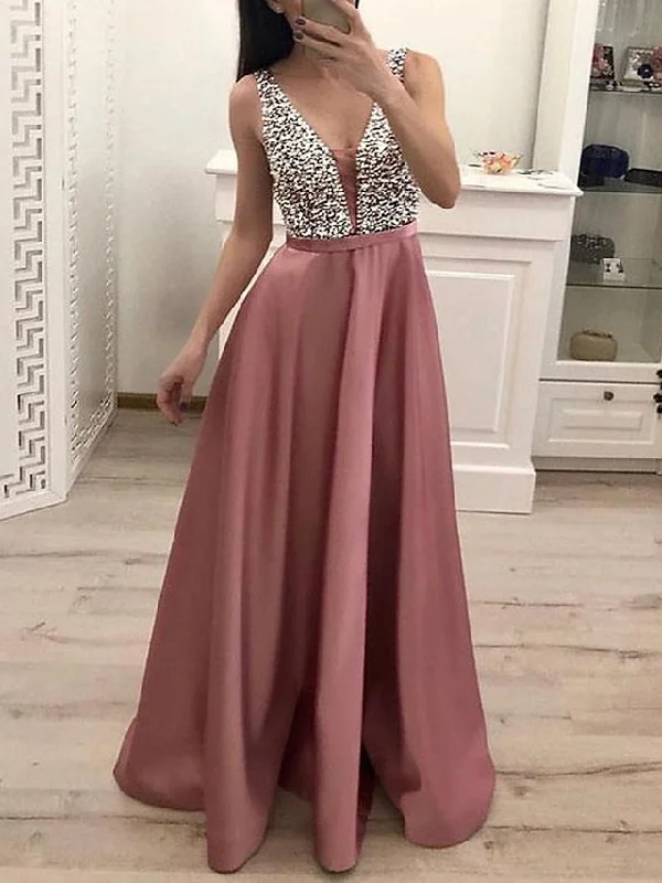 Women's Prom Dress Party Dress Sequin Dress Long Dress Maxi Dress Pink Sleeveless Pure Color Sequins Summer Spring Fall Deep V Fashion Evening Party Wedding Guest Vacation Slim S M L XL Off-the-shoulder Bohemian Festive Women's Prom Dress Party Dress Sequin Dress Long Dress Maxi Dress Pink Sleeveless Pure Color Sequins Summer Spring Fall Deep V Fashion Evening Party Wedding Guest Vacation Slim S M L XL Off-the-shoulder Bohemian Festive