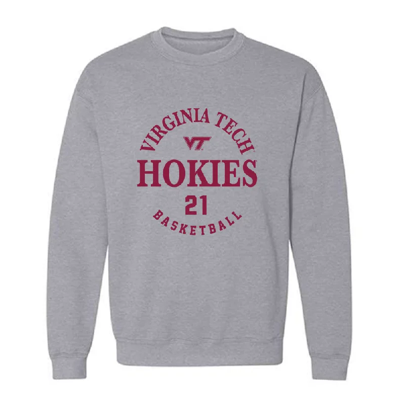 Virginia Tech - NCAA Women's Basketball : Myah Hazelton - Fashion Shersey Crewneck Sweatshirt Hoodie with Lining Warm Insulated Virginia Tech - NCAA Women's Basketball : Myah Hazelton - Fashion Shersey Crewneck Sweatshirt Hoodie with Lining Warm Insulated