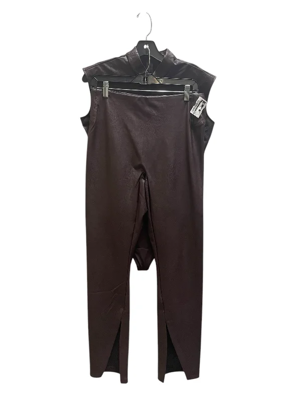 Pants Set 2pc By Spanx In Maroon, Size: L Chic Black Leggings