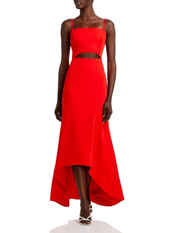 Womens Square Neck Cut Out Evening Dress Tunics Running lightweight