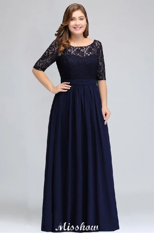 Plus Size Floral Lace A-line Evening Maxi Dress Half Sleeves Party Dress Tunics Fashionable trendy Plus Size Floral Lace A-line Evening Maxi Dress Half Sleeves Party Dress Tunics Fashionable trendy
