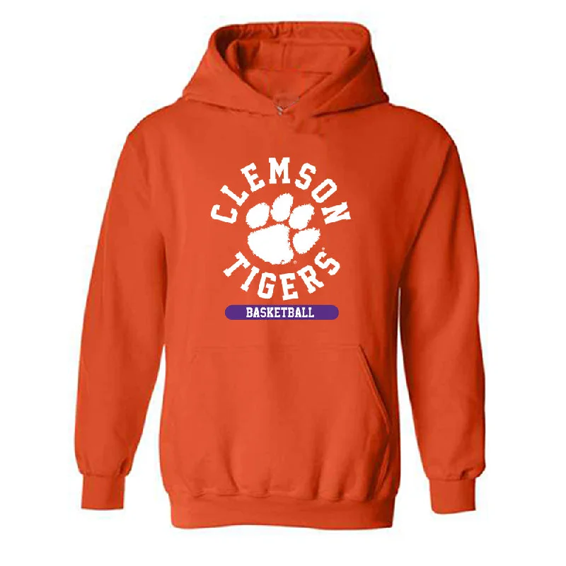Clemson - NCAA Women's Basketball : Summah Evans - Classic Shersey Hooded Sweatshirt Hoodie with Zipper Placket Modern Functional Clemson - NCAA Women's Basketball : Summah Evans - Classic Shersey Hooded Sweatshirt Hoodie with Zipper Placket Modern Functional