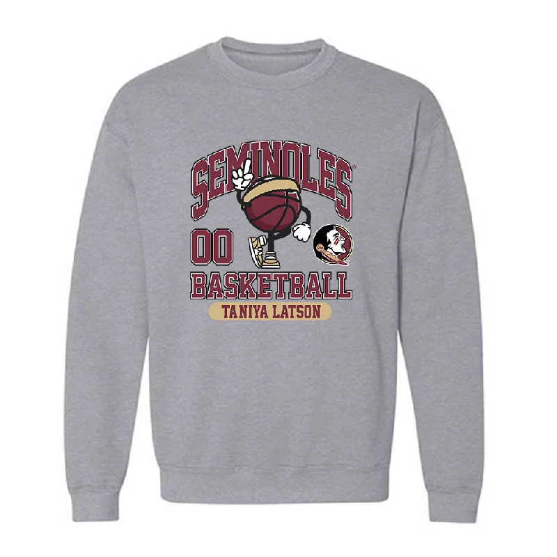 FSU - NCAA Women's Basketball : Ta'Niya Latson - Fashion Shersey Crewneck Sweatshirt Hoodie with Raw Hem Edgy Unfinished FSU - NCAA Women's Basketball : Ta'Niya Latson - Fashion Shersey Crewneck Sweatshirt Hoodie with Raw Hem Edgy Unfinished