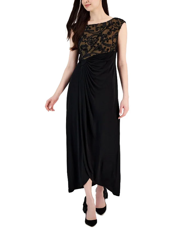 Womens Soutache Long Evening Dress Tunics Favorite customer