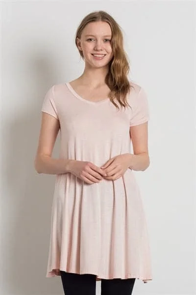 Cap Sleeve Solid Dresses Blush - Pack of 6 Tunics Canvas sturdy
