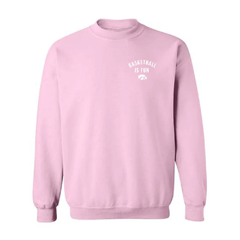 Iowa - NCAA Women's Basketball : Lucy Olsen - Crewneck Sweatshirt Hoodie with Hood Adjustable Protection