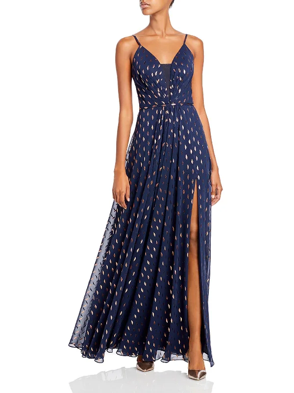 Womens Mesh Inset Maxi Evening Dress Tunics Sophisticated sleek