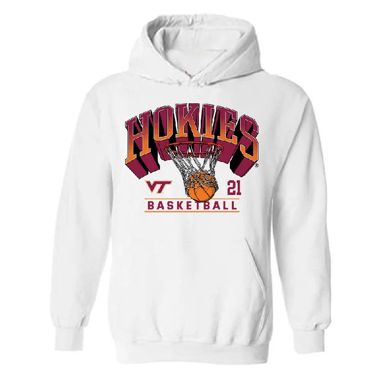 Virginia Tech - NCAA Women's Basketball : Myah Hazelton - Sports Shersey Hooded Sweatshirt Hoodie with Logo Branding Identity Virginia Tech - NCAA Women's Basketball : Myah Hazelton - Sports Shersey Hooded Sweatshirt Hoodie with Logo Branding Identity