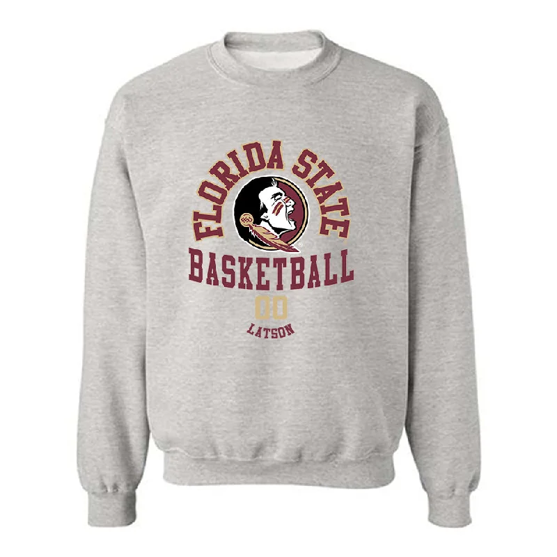 FSU - NCAA Women's Basketball : Ta'Niya Latson - Classic Fashion Shersey Crewneck Sweatshirt Hoodie with Set-In Sleeves Structured Classic FSU - NCAA Women's Basketball : Ta'Niya Latson - Classic Fashion Shersey Crewneck Sweatshirt Hoodie with Set-In Sleeves Structured Classic