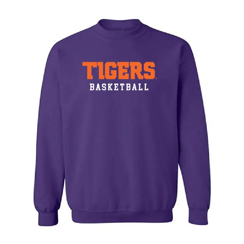 Clemson - NCAA Women's Basketball : Summah Evans - Classic Shersey Crewneck Sweatshirt Hoodie with Mock Neck Collared Structured Clemson - NCAA Women's Basketball : Summah Evans - Classic Shersey Crewneck Sweatshirt Hoodie with Mock Neck Collared Structured