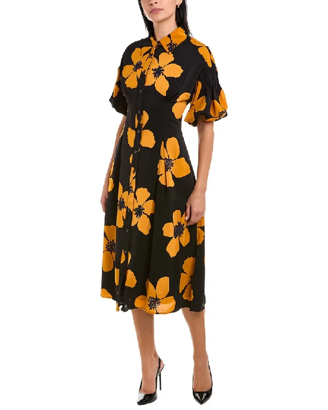 Gracia Puffed Sleeve Floral Dress Tunics Timeless classic