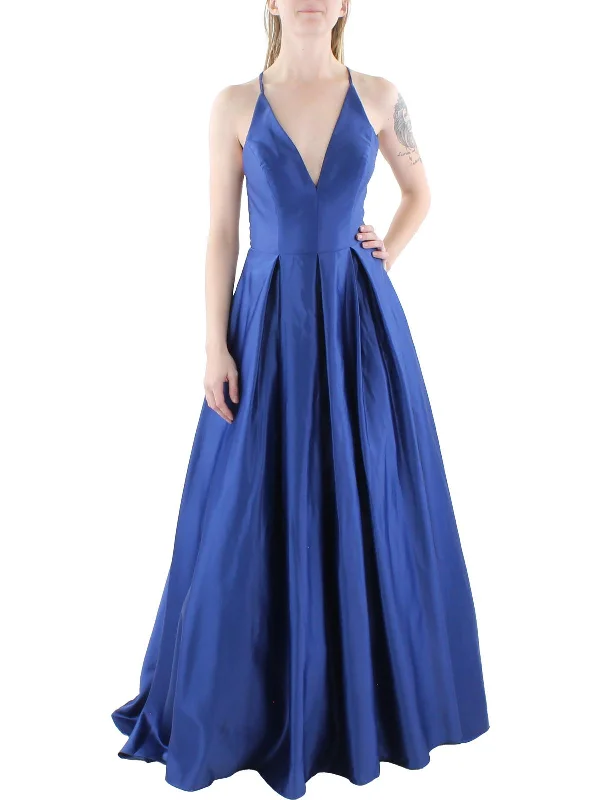 Juniors Womens V-Neck Formal Evening Dress Tunics Fall fleece
