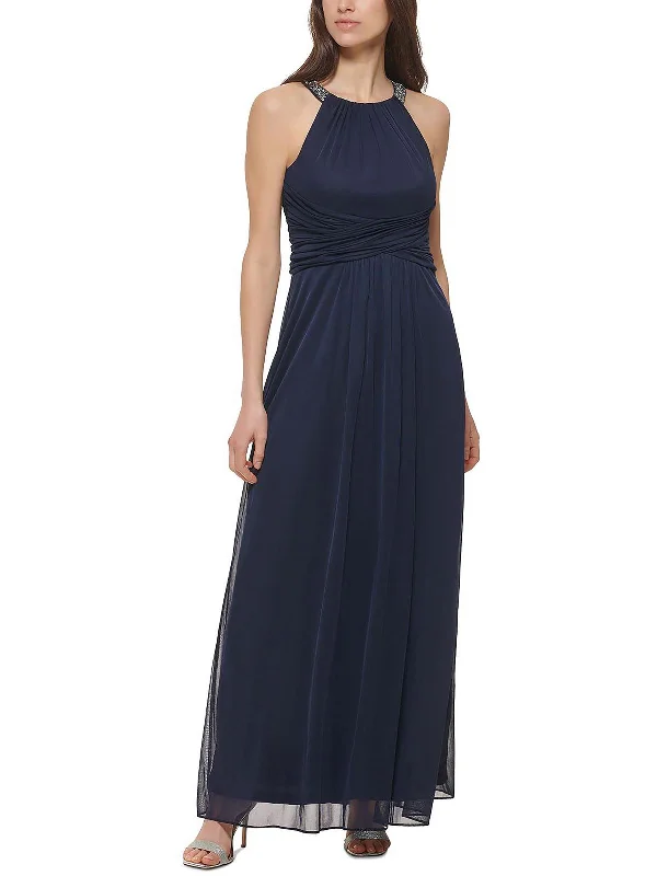 Womens Embellished Maxi Evening Dress Tunics Versatile all-occasion
