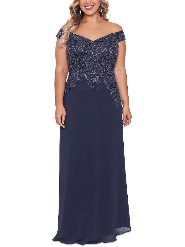 Plus Womens Embellished Maxi Evening Dress Tunics Versatile functional