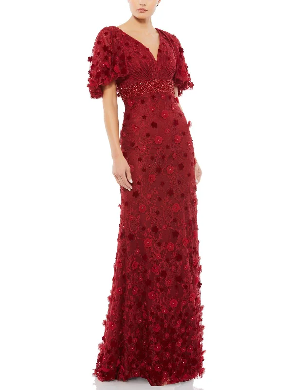 Womens Lace Embellished Evening Dress Tunics Sophisticated sleek