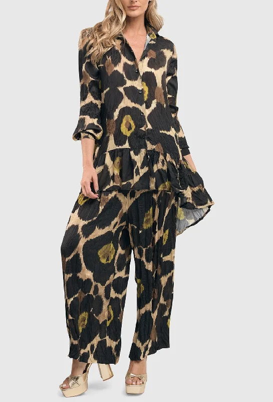 Alembika Pants - HAZEL CRINKLE PALAZZO PANTS, FINAL SALE ITEM Elegant Dress Pants