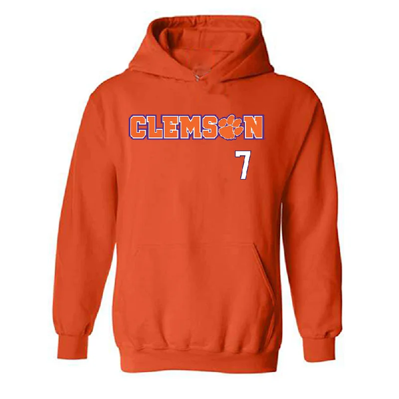 Clemson - NCAA Women's Basketball : Summah Evans - Classic Shersey Hooded Sweatshirt Hoodie with Oversized Fit Loose Comfortable Clemson - NCAA Women's Basketball : Summah Evans - Classic Shersey Hooded Sweatshirt Hoodie with Oversized Fit Loose Comfortable