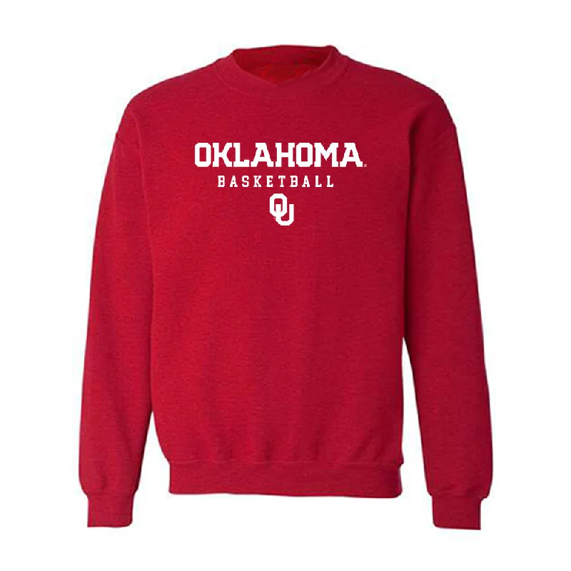 Oklahoma - NCAA Women's Basketball : Raegan Beers - Classic Shersey Crewneck Sweatshirt Hoodie with Hem Contrast Bold Stylish Oklahoma - NCAA Women's Basketball : Raegan Beers - Classic Shersey Crewneck Sweatshirt Hoodie with Hem Contrast Bold Stylish