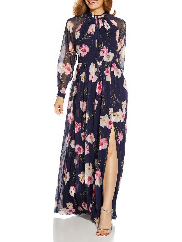 Womens Chiffon Maxi Evening Dress sweetheart Neckline Romantic
