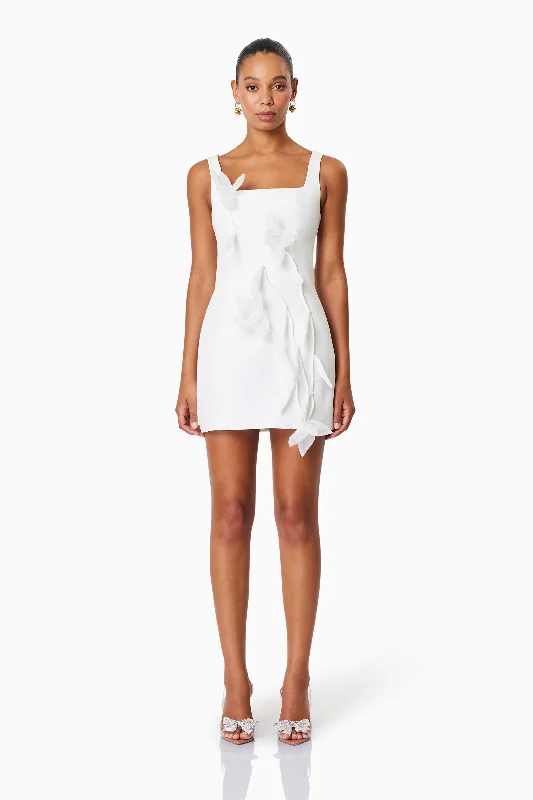 Bethany Mini Party Dress In White Tunics Plaid country