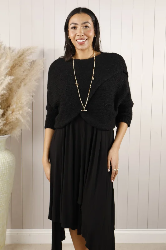 Monica Two Piece Dress Black Tunics Denim casual
