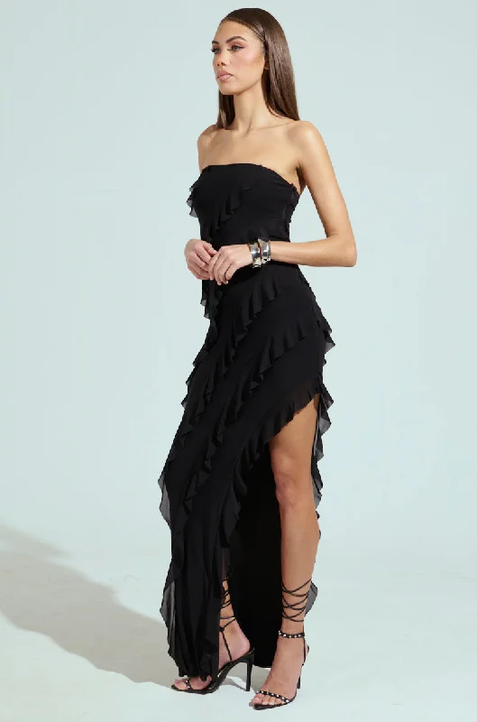 ELLA MESH BLACK TUBE DRESS Tunics Stylish elegant