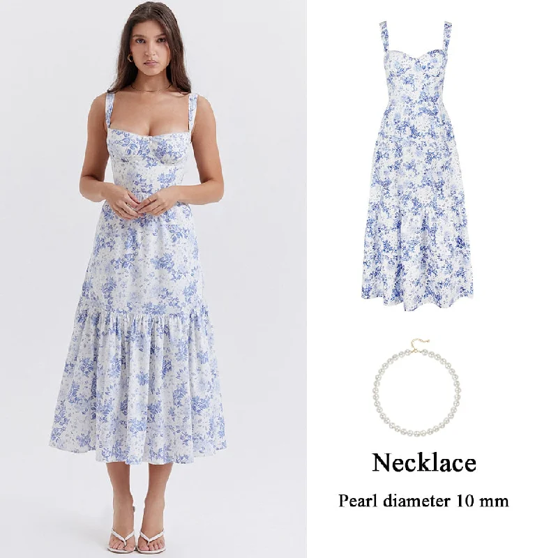 dress and neacklace