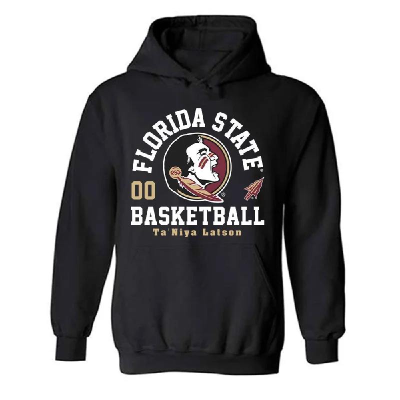 FSU - NCAA Women's Basketball : Ta'Niya Latson - Classic Fashion Shersey Hooded Sweatshirt Hoodie with Earth Tones Natural Calm FSU - NCAA Women's Basketball : Ta'Niya Latson - Classic Fashion Shersey Hooded Sweatshirt Hoodie with Earth Tones Natural Calm