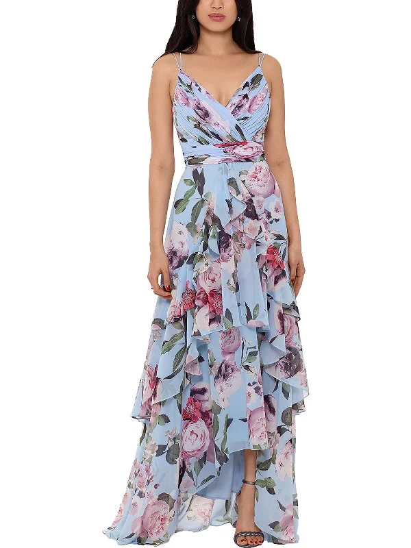 Womens Floral Maxi Evening Dress Tunics Distressed trendy